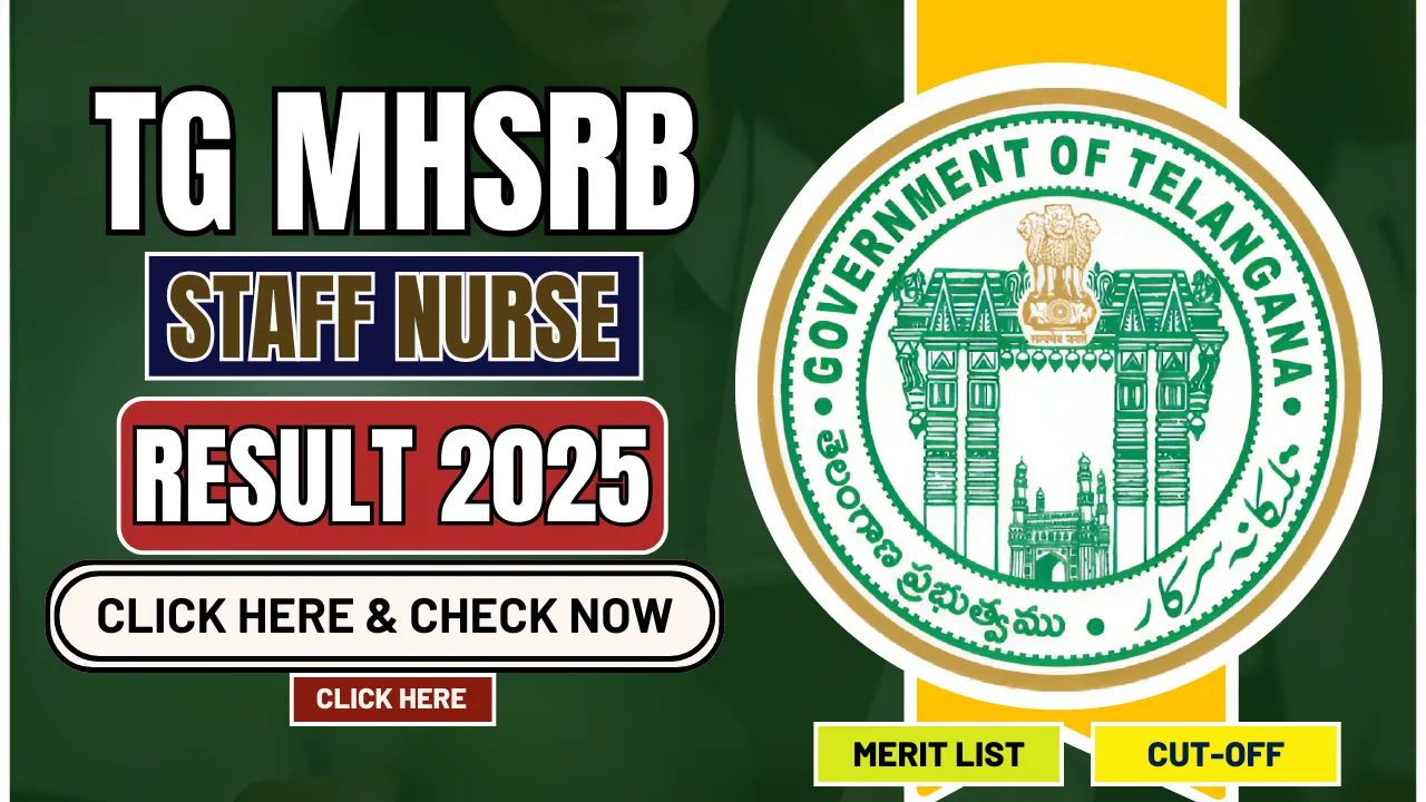 TG MHSRB Staff Nurse Result 2025