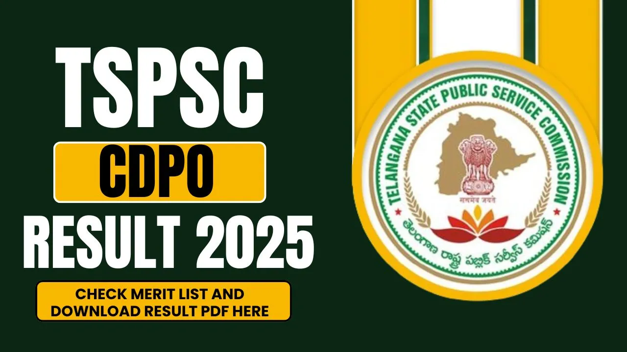 TSPSC CDPO Result 2025